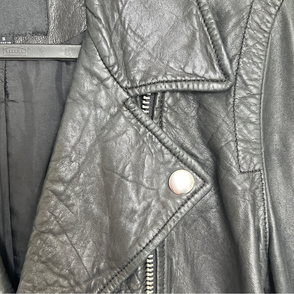 Madewell Black Washed Leather Jacket - Picture 7 of 8